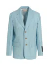 Marni Tailored Single-button Blazer Jacket In Blue
