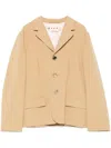 Marni Single-breasted Blazer In Neutrals