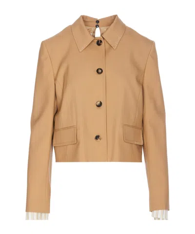 MARNI MARNI SINGLE BREASTED CROPPED BLAZER