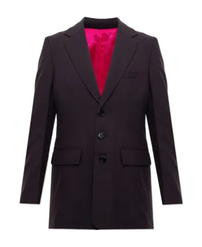 Marni Single-breasted Blazer In Purple