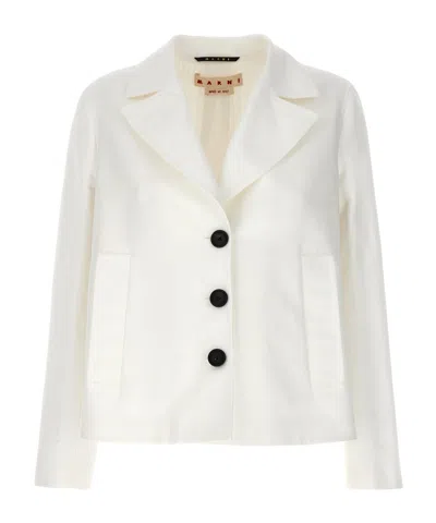 MARNI MARNI SINGLE-BREASTED CROPPED TAILORED BLAZER