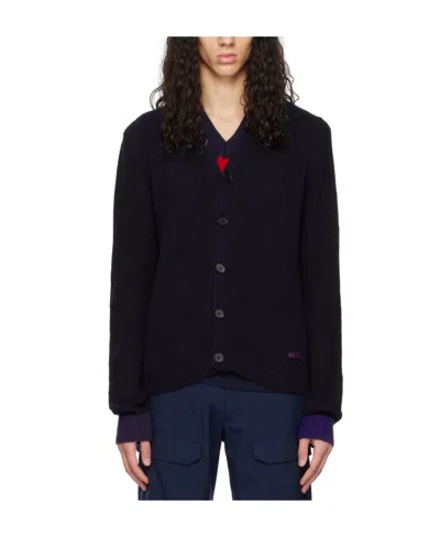 Marni Single-breasted Knitted Cardigan In Black