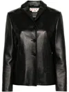 Marni Baby Jacket In Black Nappa With Embossed Application In Black