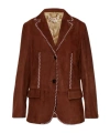 Marni Single-breasted Leather Jacket In Brown