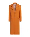 Marni Single-breasted Long Coat In Orange
