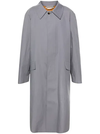 Marni Single-breasted Maxi Coat In Grey