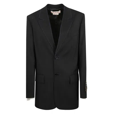 Marni Single-breasted Two-button Blazer In Black