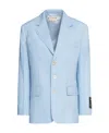 Marni Three-button Wool Blazer In Blue