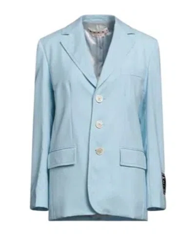 Marni Single- Suit Jacket In Blue