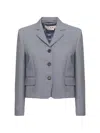 Marni Structured Twill Jacket In Gray
