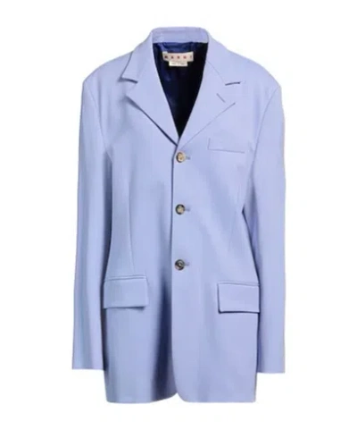 Marni Single-breasted Blazer In Blue