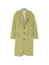 Marni Single-breasted Coat In Green