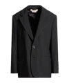 Marni Stretch Polyester Blazer With Front Pockets In Black