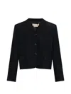 Marni 싱글 벤트 크롭 블레이저 In Black
