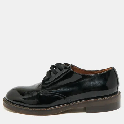 Pre-owned Marni Size 37.5 Black Patent Leather Derby