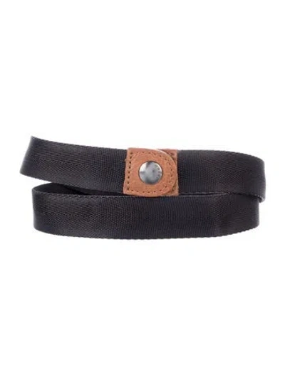 Pre-owned Marni Skinny Canvas Belt In Black