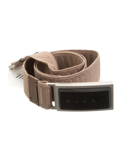 Pre-owned Marni Skinny Canvas Waist Belt In Neutrals