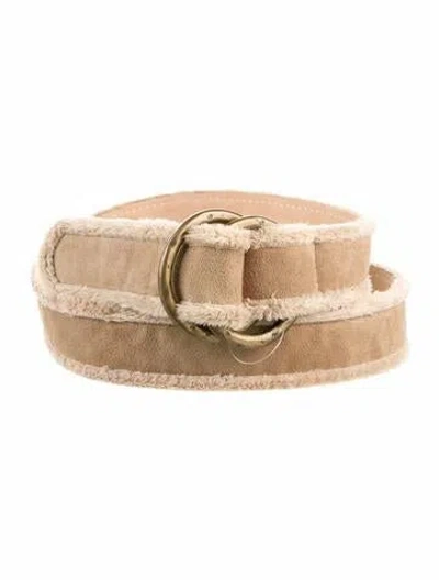 Pre-owned Marni Skinny Leather Belt In Neutral