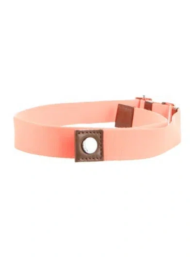 Pre-owned Marni Skinny Leather Trim Embellishment Belt Kit In Orange