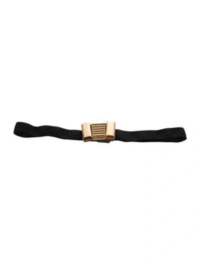 Pre-owned Marni Skinny Nylon Belt In Black