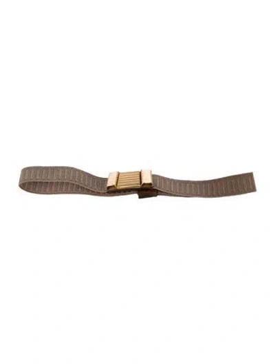 Pre-owned Marni Skinny Nylon Waist Belt In Brown