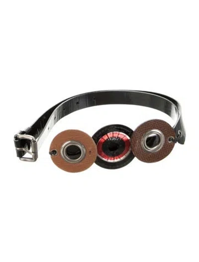 Pre-owned Marni Skinny Patent Leather Waist Belt In Black