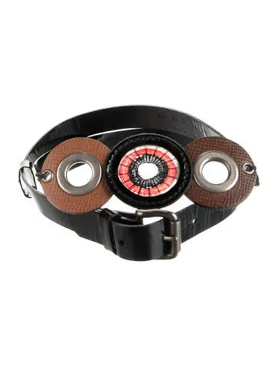 Pre-owned Marni Skinny Patent Leather Waist Belt In Black