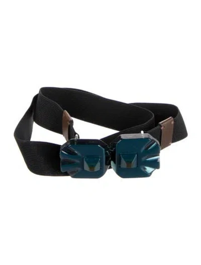 Pre-owned Marni Skinny Waist Belt In Black