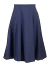 Marni Wool Midi Skirt In Blue