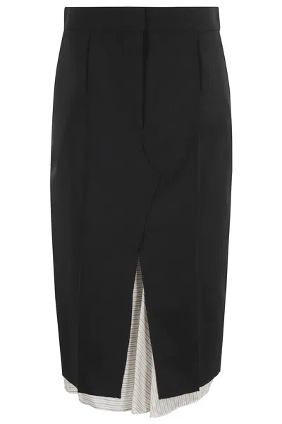 Marni Exposed Lining Skirt In Black