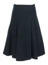 Marni High-waisted A-line Skirt Panel Detailing In Green