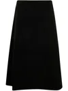 Marni Black Asymmetric Trapeze Skirt In Black