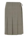 Marni Grey Clement Skirt In Green