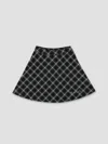 Marni Check-pattern Embroidered-logo A-line Skirt In Schwarz