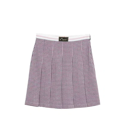 Marni Check-patten Pleated Skirt In Multi