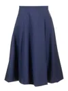 Marni Wool Midi Skirt In Blue