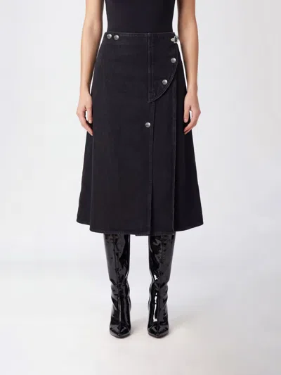 Marni Pleated-wrap Maxi Skirt In Black