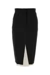 Marni Black Wool Skirt In Black