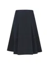 Marni High-waisted A-line Skirt Panel Detailing In Green