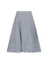 Marni Check-print Midi Skirt In White