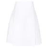 Marni Pleat-detail Cotton Midi Skirt In White
