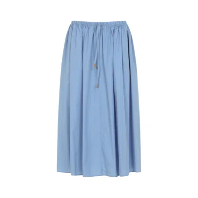 Marni Sky Blue Cotton Midi Skirt