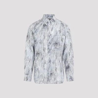 MARNI SKY BLUE PRINTED SHIRT