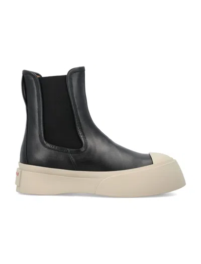 MARNI SLEEK CITY CHELSEA BOOTS WITH CHUNKY PLATFORM SOLE