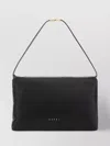 Marni Sleek Leather Bag With Detachable Strap In Black