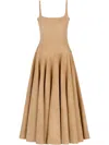 Marni Sleeveless A-line Midi Dress In Neutrals