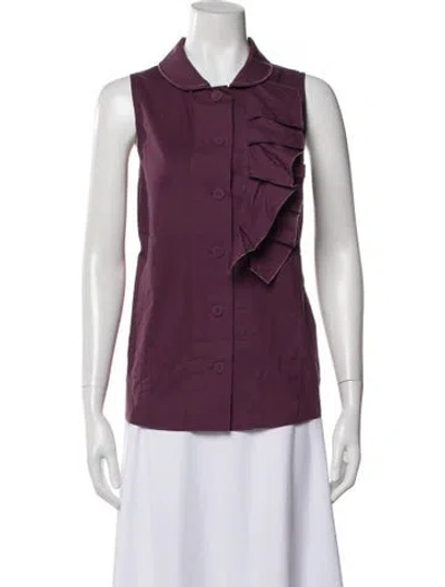 Pre-owned Marni Sleeveless Blouse In Purple