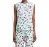 Marni Floral-print Sleeveless Cotton Blouse In White