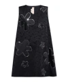 Marni Floral-jacquard Mini Dress In Black