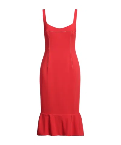 Marni Sleeveless Flared Dress In Red